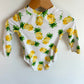 Yellow Flower Zip Swimsuit / 12-18m