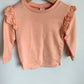 Peach Ruffle Sleeve Sweater / 2T