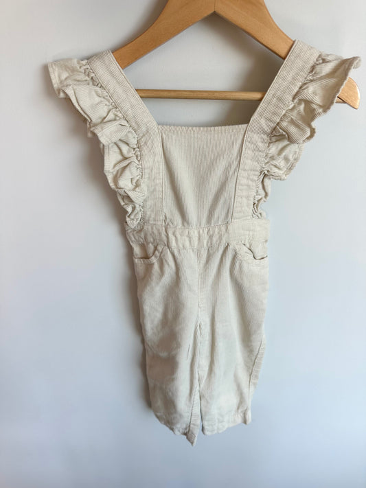 Oat Cord Ruffle Jumpsuit / 12-18m