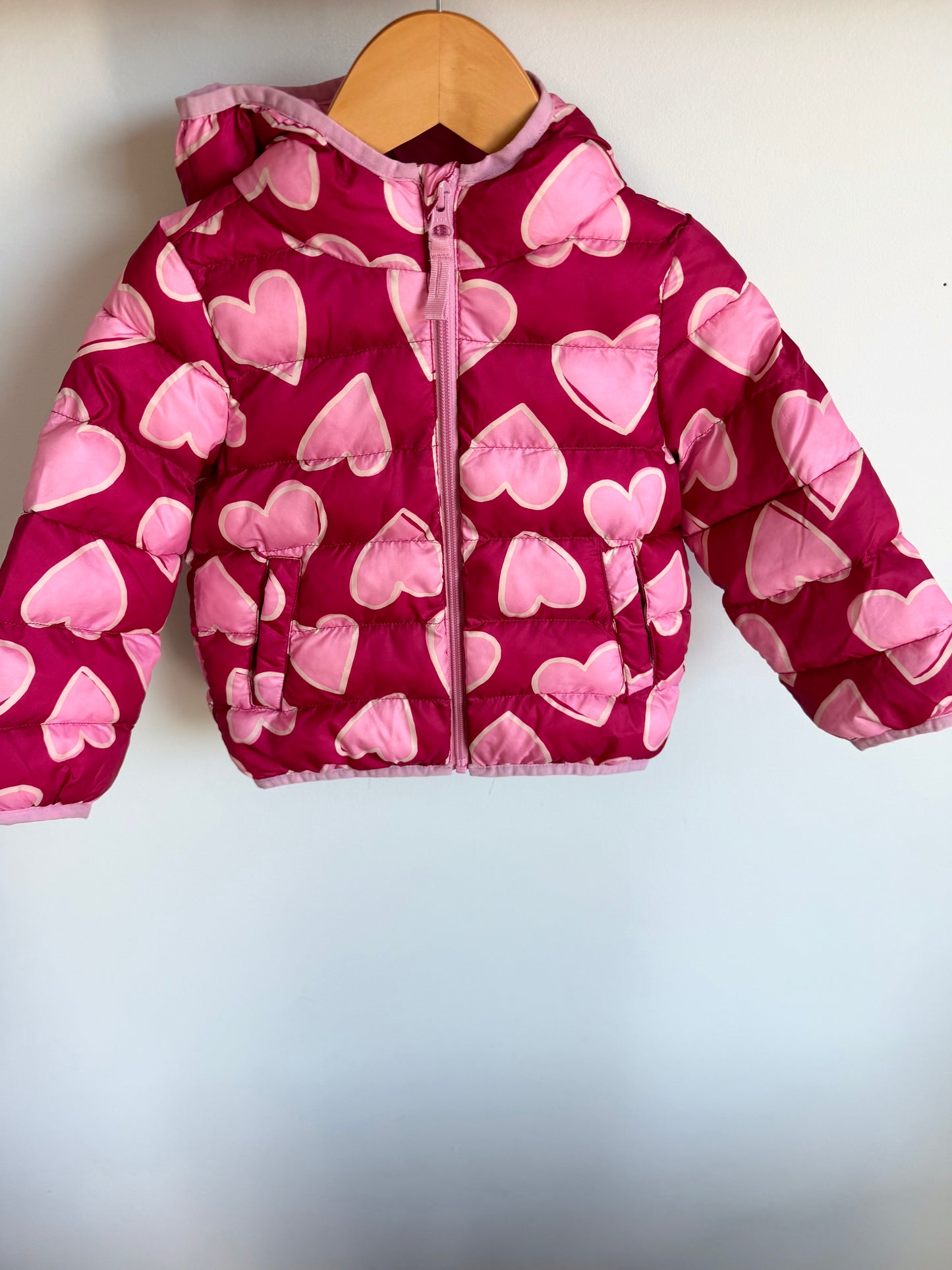 Heart Puffer Hood Jacket / 2T
