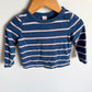 Pink + Blue Striped Top / 12-18m