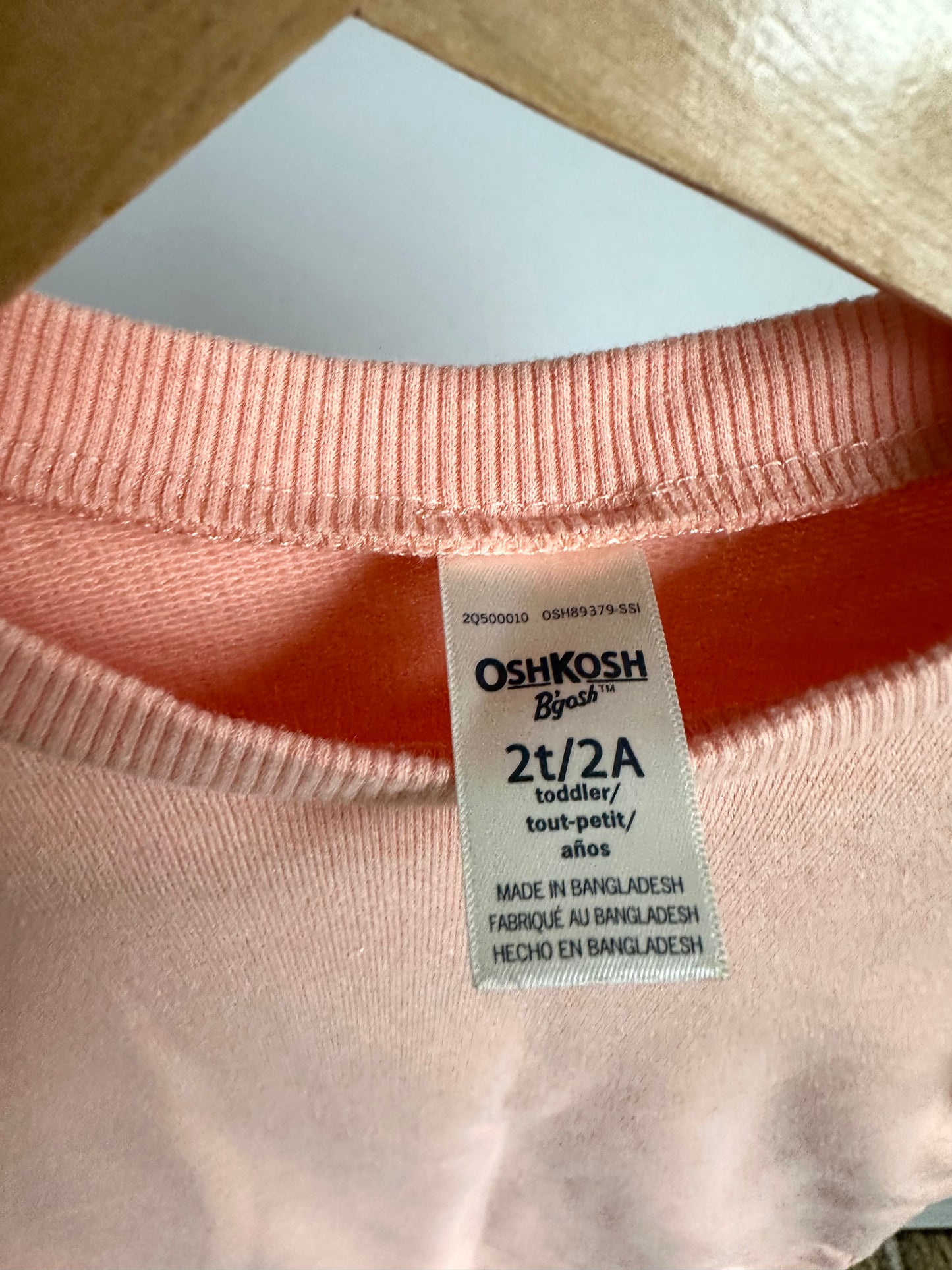 Peach Ruffle Sleeve Sweater / 2T