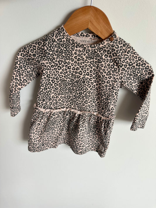 Noppies Animal Print Long Sleeve Dress / 4-6m