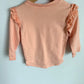 Peach Ruffle Sleeve Sweater / 2T