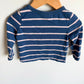 Pink + Blue Striped Top / 12-18m
