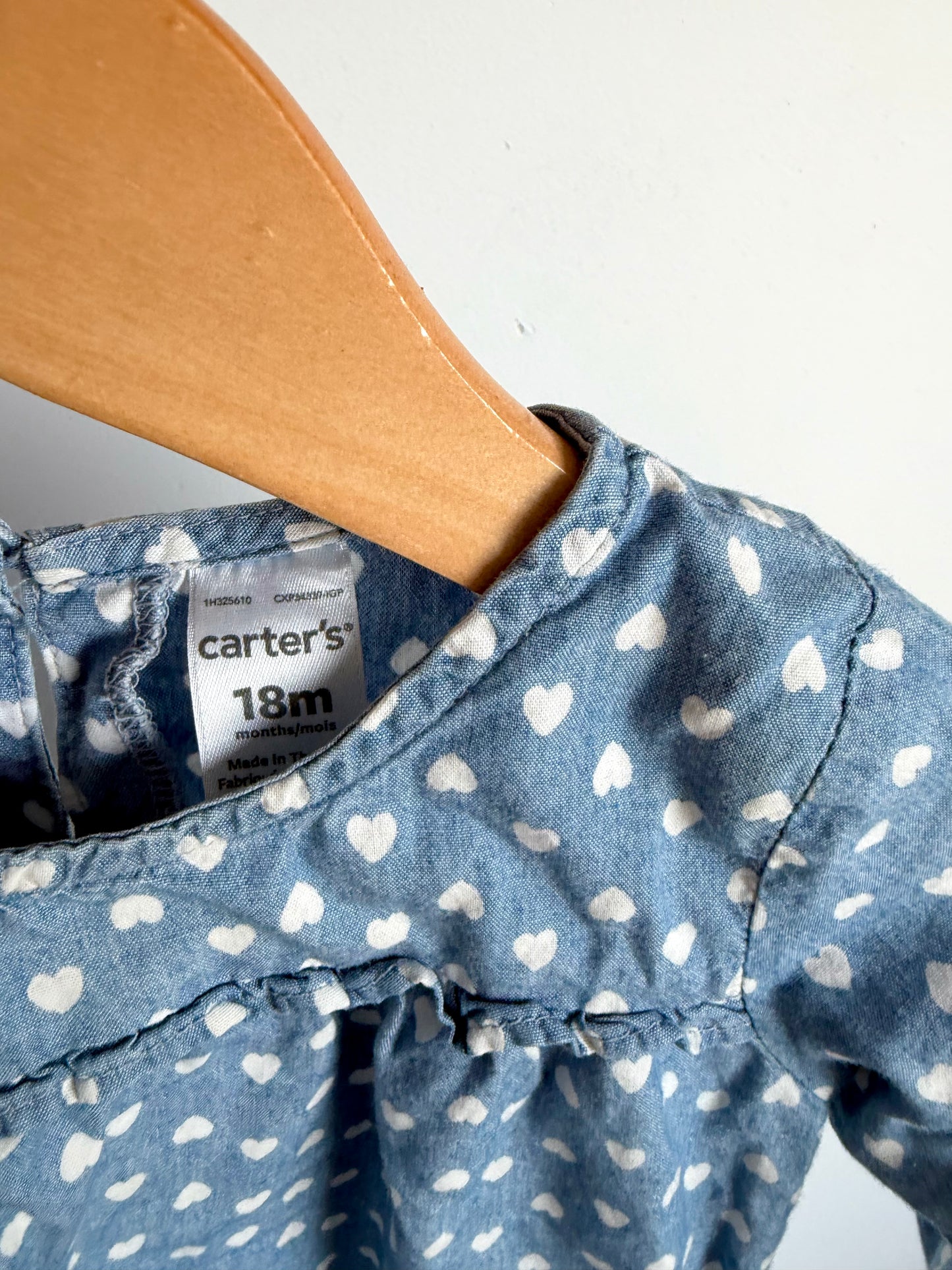 Heart Pattern Chambray Top / 18m