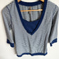 Thyme Blue Striped Nursing Long Sleeve / Small