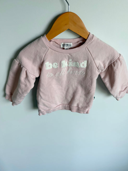 Be Kind Pink Sweater / 12-18m