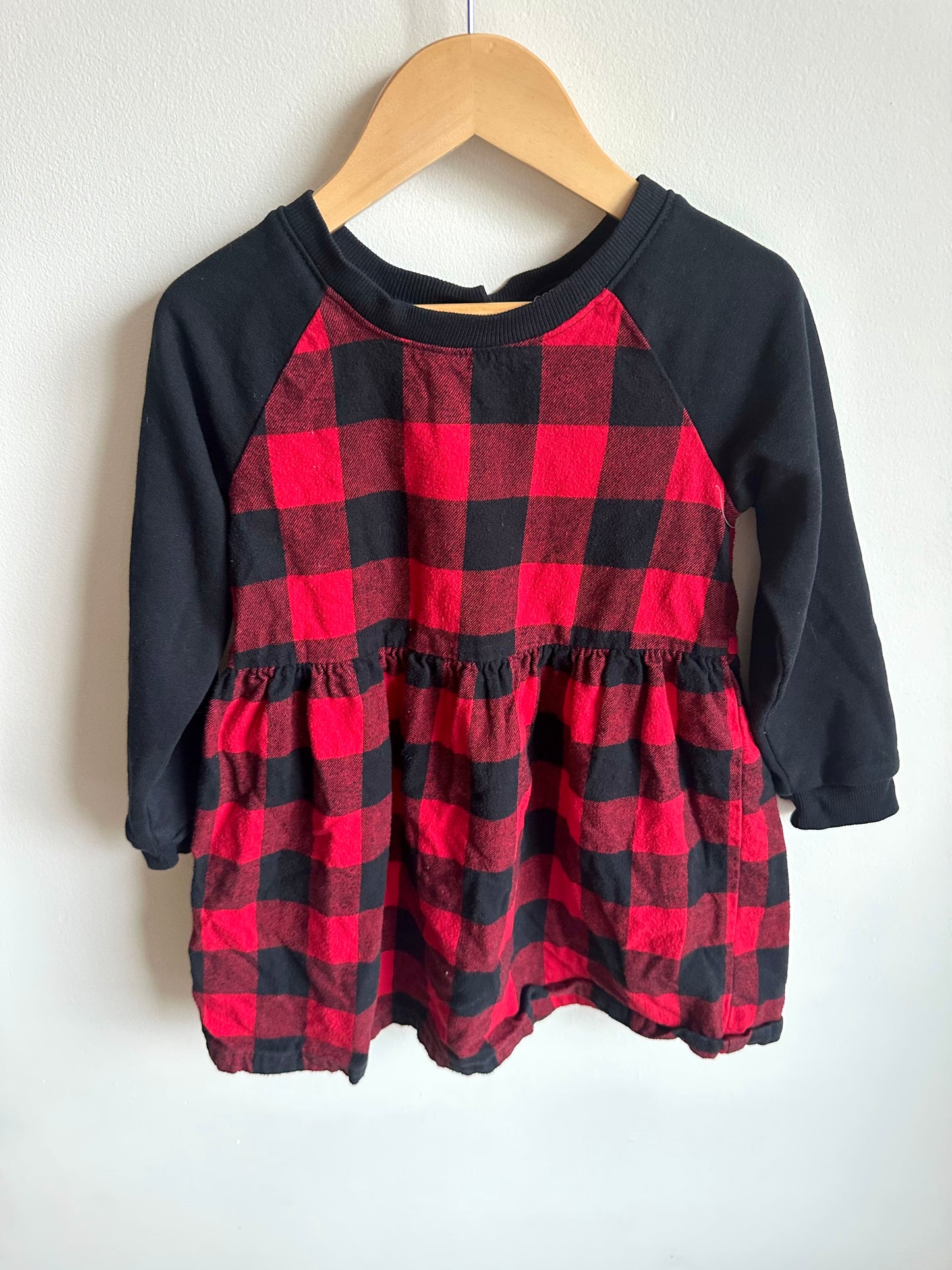 Checkered Long Sleeve Dress / 5T