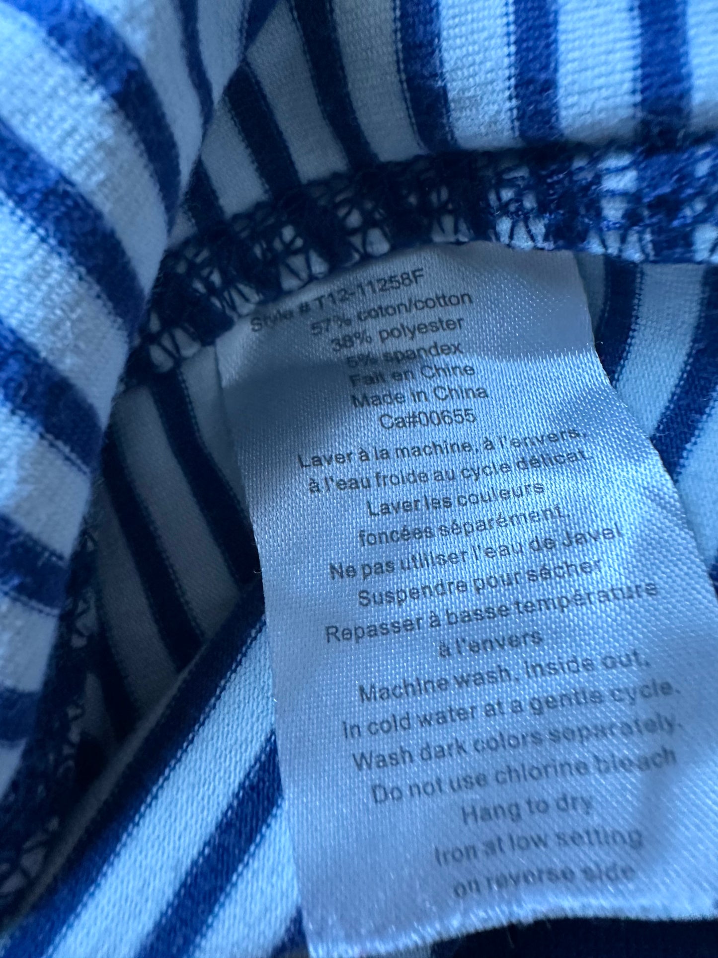 Thyme Blue Striped Nursing Long Sleeve / Small