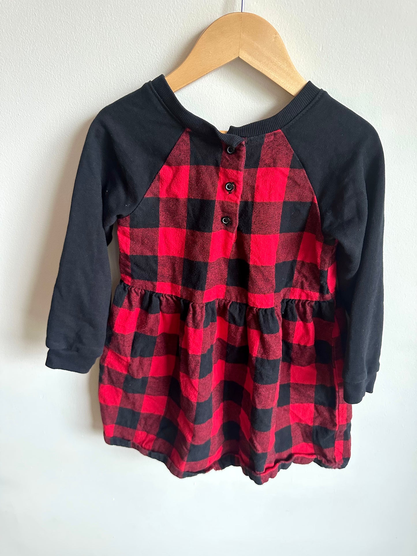 Checkered Long Sleeve Dress / 5T