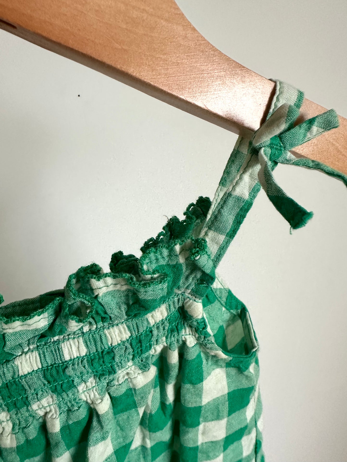 Green Checkered Tank Top / 2-3T