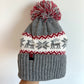 Cozy Grey Toque with Pom Pom / 2-3T