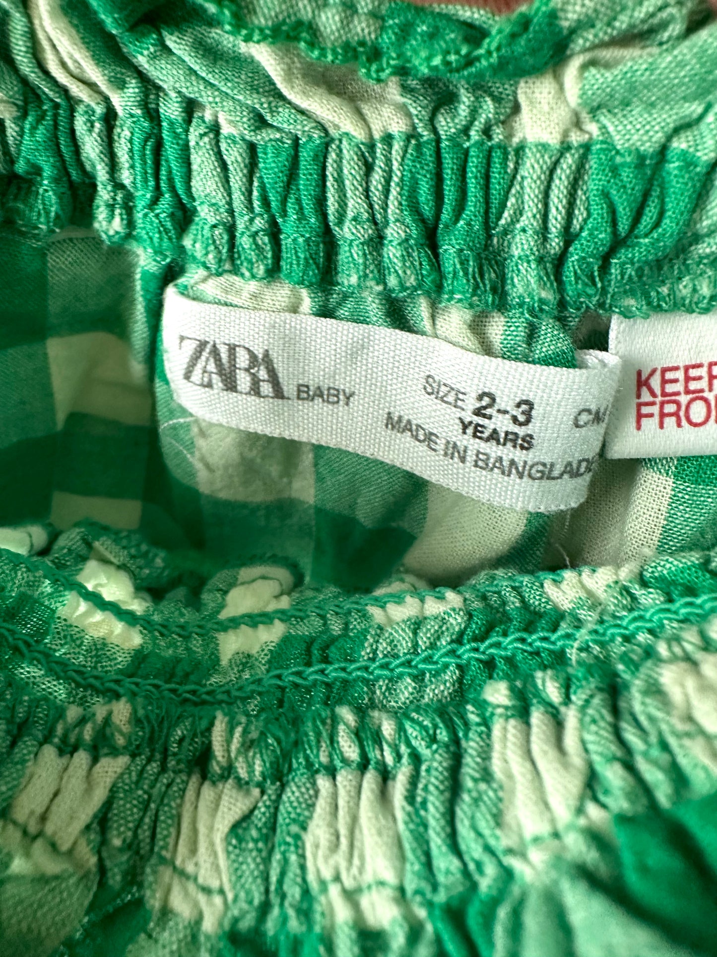 Green Checkered Tank Top / 2-3T