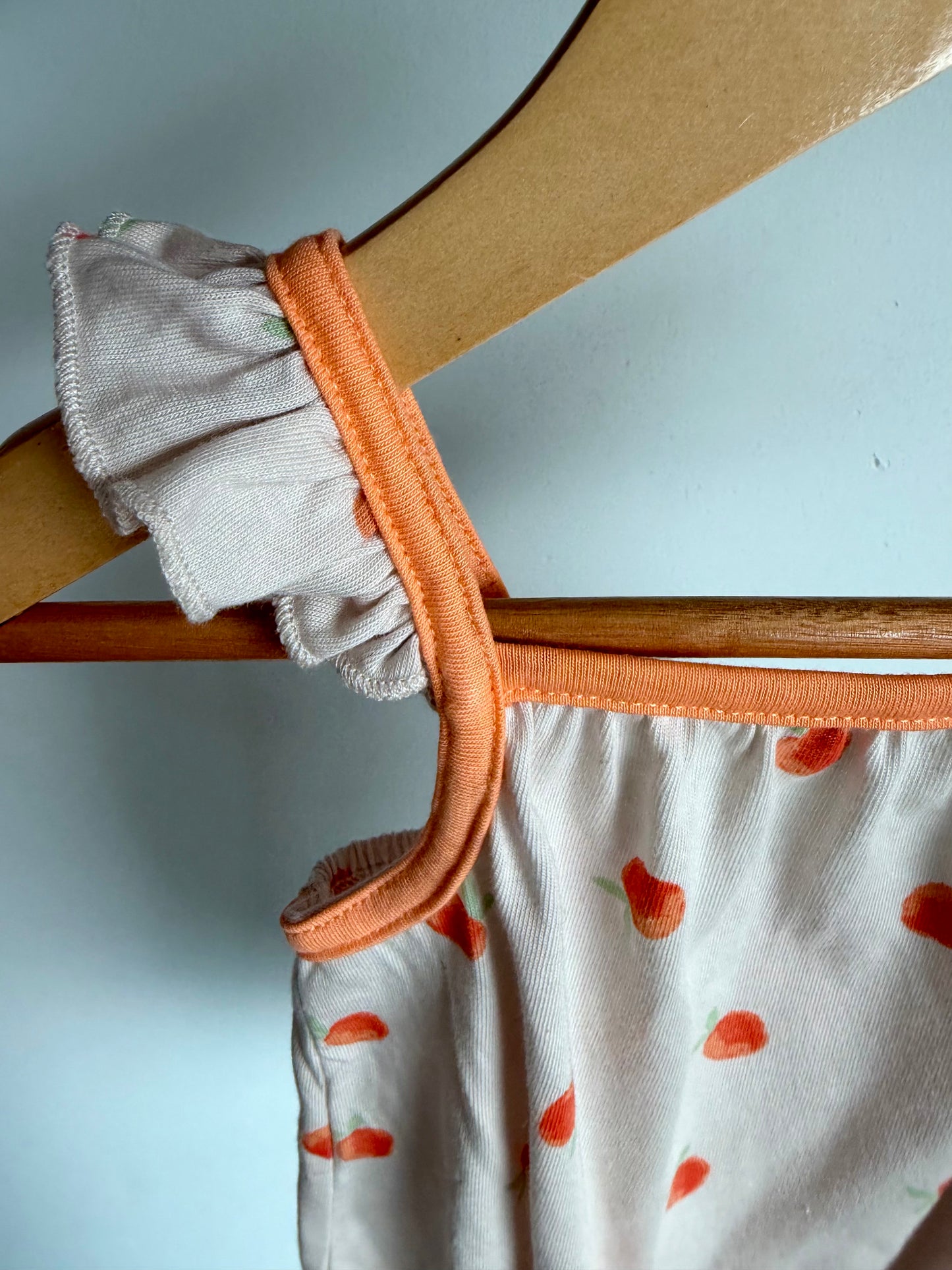 Peach Bubble Romper (with Tags) / 6-12m