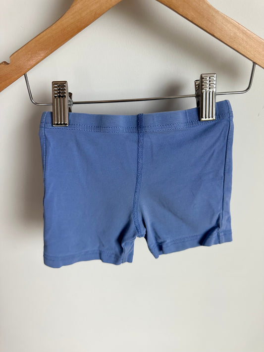 Peekaboo Beans Blue Biker Shorts / 2-3T