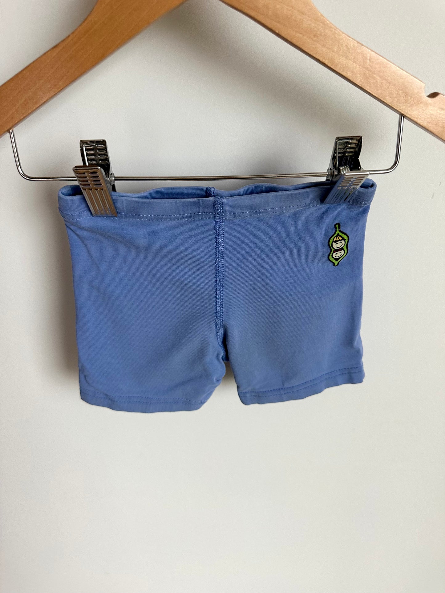Peekaboo Beans Blue Biker Shorts / 2-3T