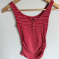 Fitted Pink Stripe Maternity Tank / XS