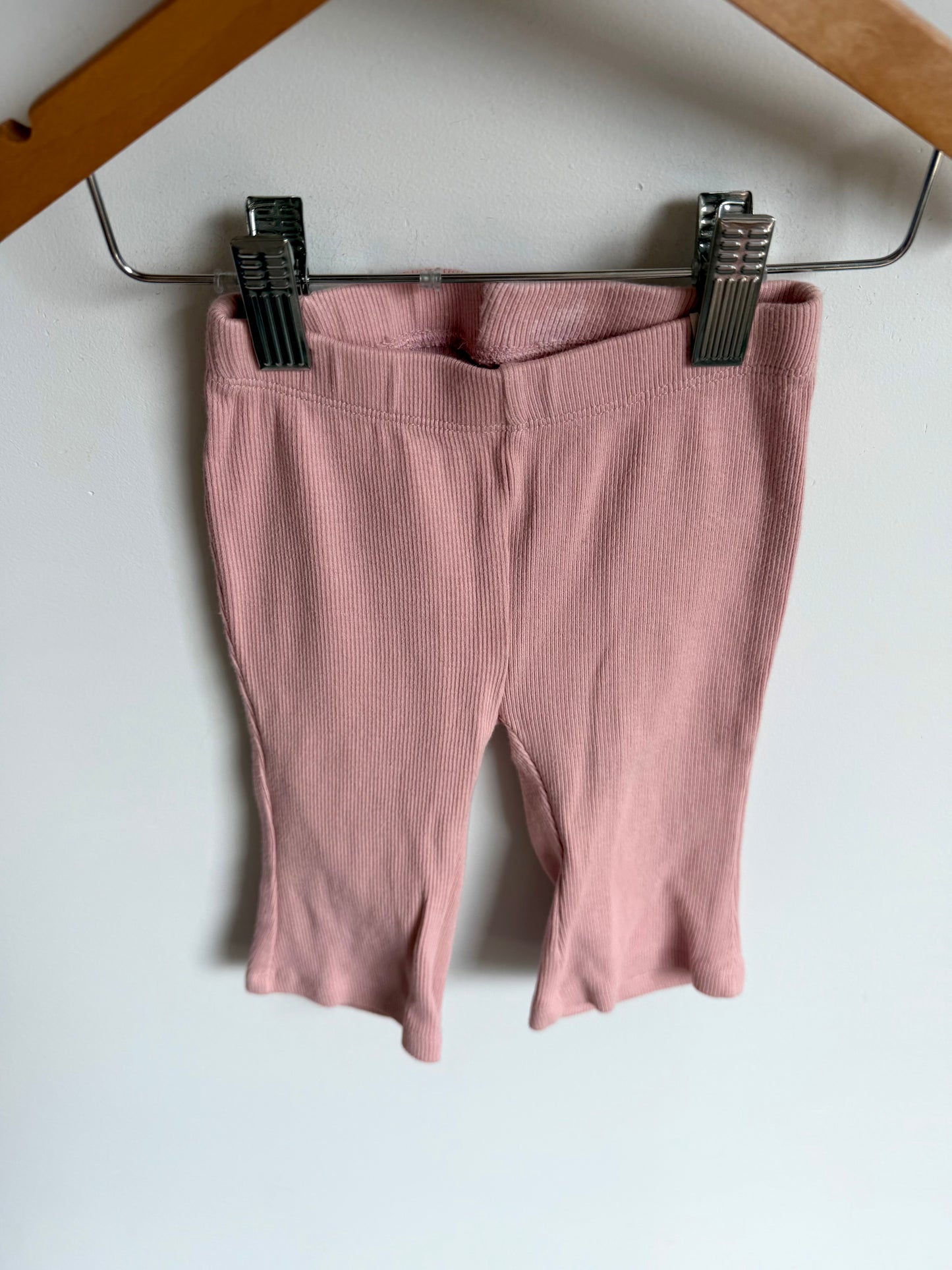 Gap Pink Rib Flared Pants / 6-12m
