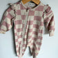 Miles Pink Checkered Ruffle Jumpsuit / 12m