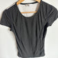 Grey Nursing Top with Zippers / XS