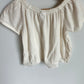 Cream Flowy Top / 2T