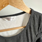 Grey Nursing Top with Zippers / XS