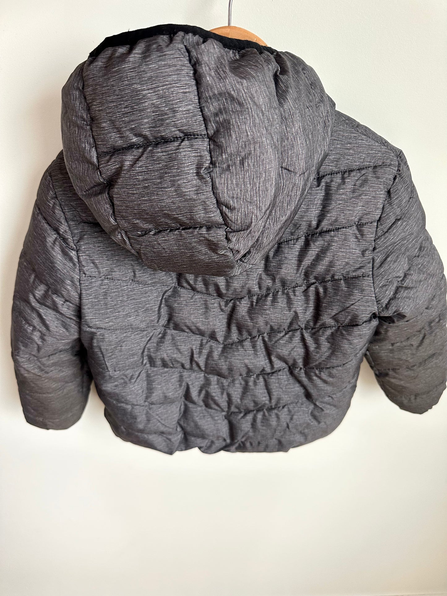 Grey Puffy Hood Jacket / 5 years