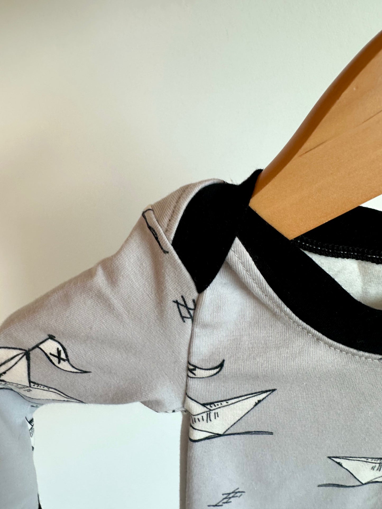 Grey Origami Boat Crewneck / 0-3m