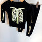 Black Skeleton Glow in the Dark PJ Set / 12-18m