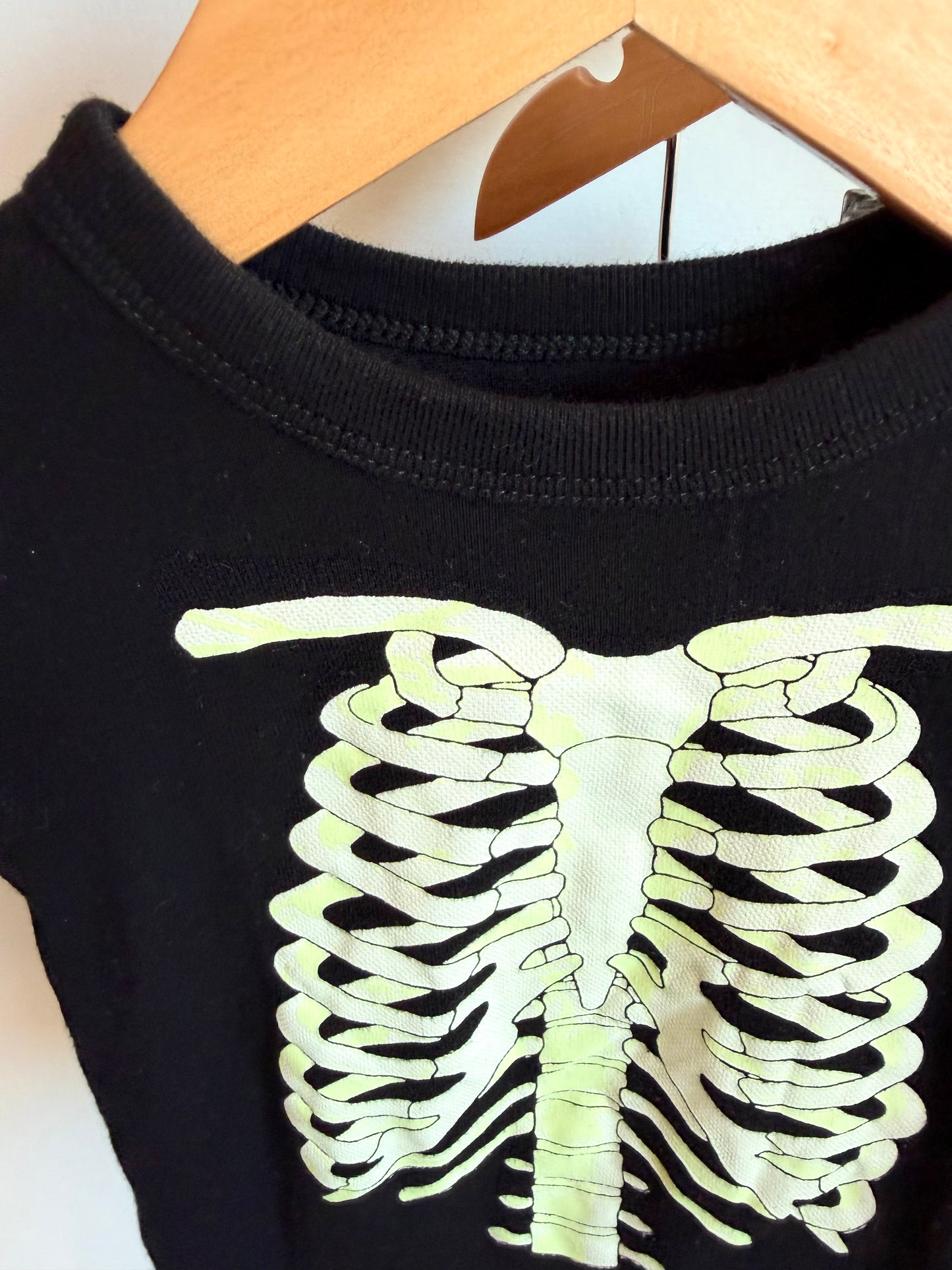 Black Skeleton Glow in the Dark PJ Set / 12-18m