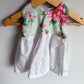 Handmade in Canada Floral + White Eyelet Dress / 6m