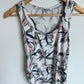Leaf Patterned Tank Top / M-L