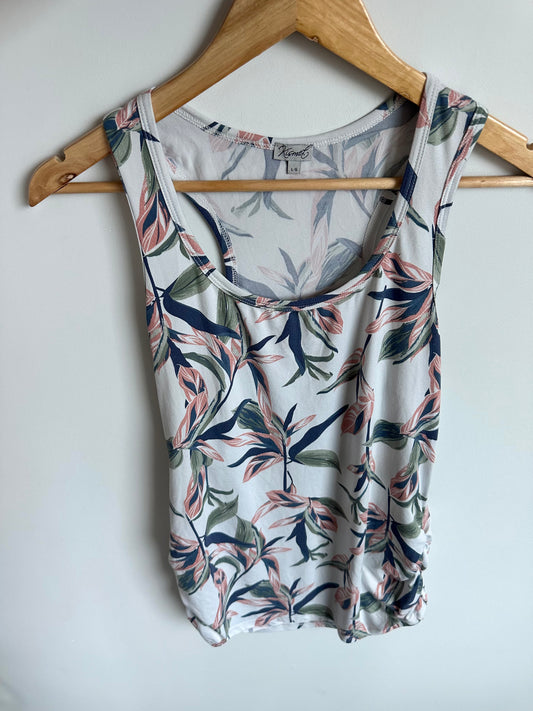 Leaf Patterned Tank Top / M-L