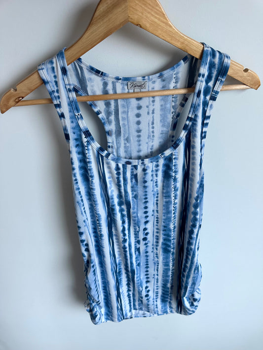 Blue Patterned Tank Top / M-L