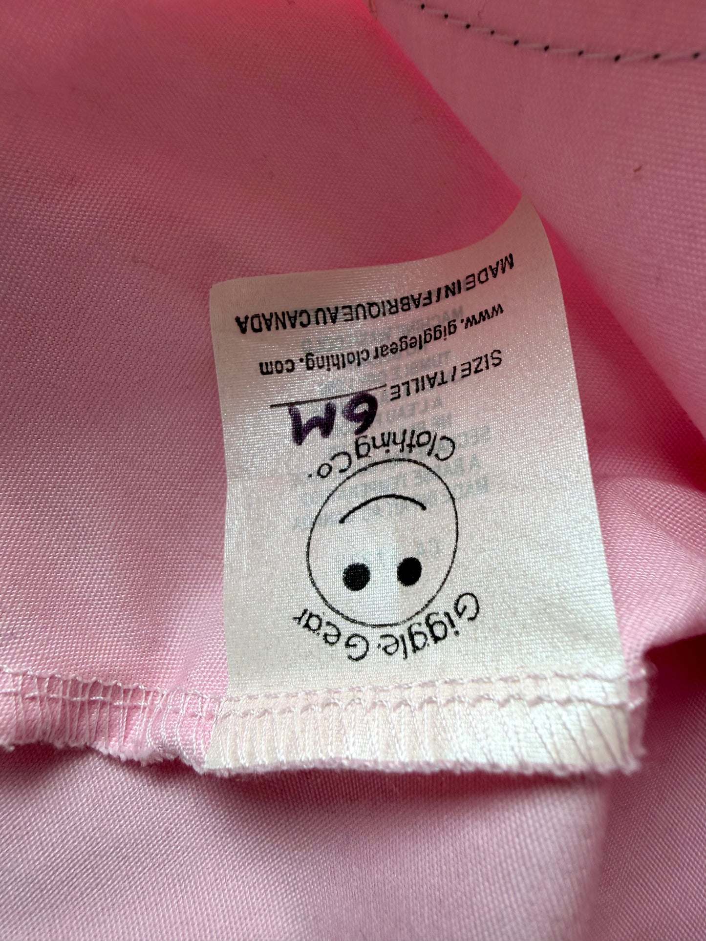 Handmade in Canada Pink Flower Dress / 6m