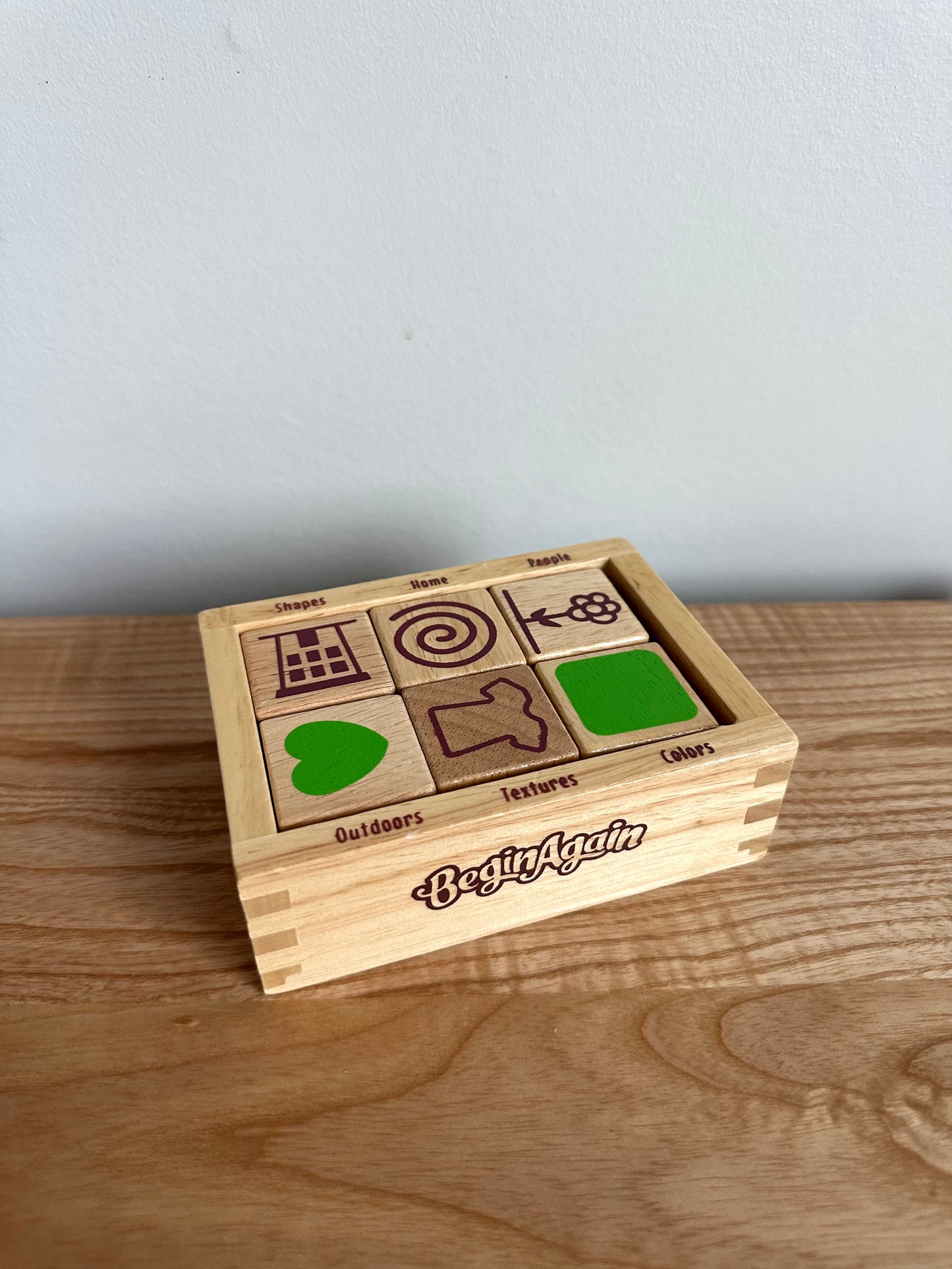 Wood 6 Topic Blocks (No Shipping)