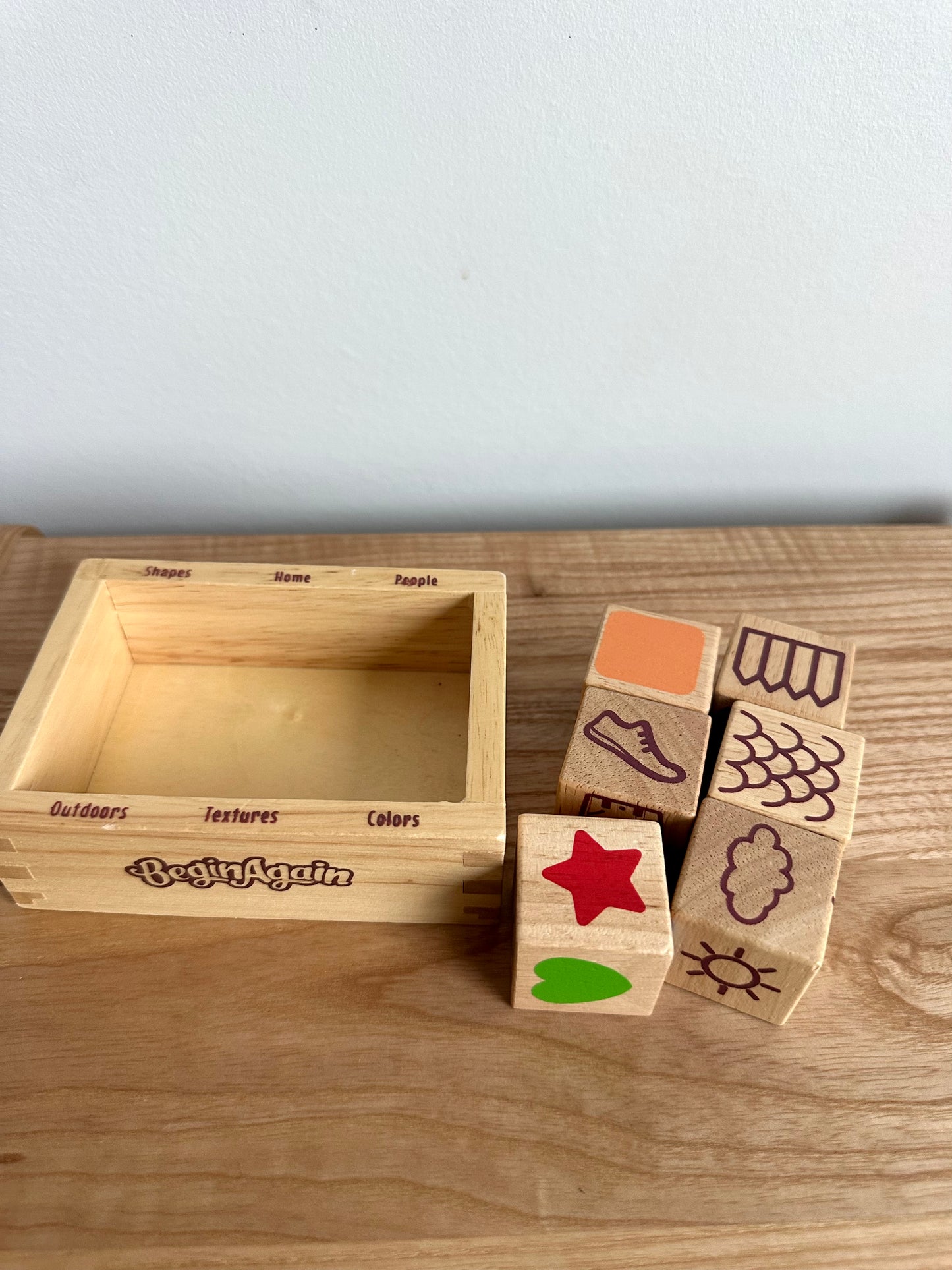 Wood 6 Topic Blocks (No Shipping)