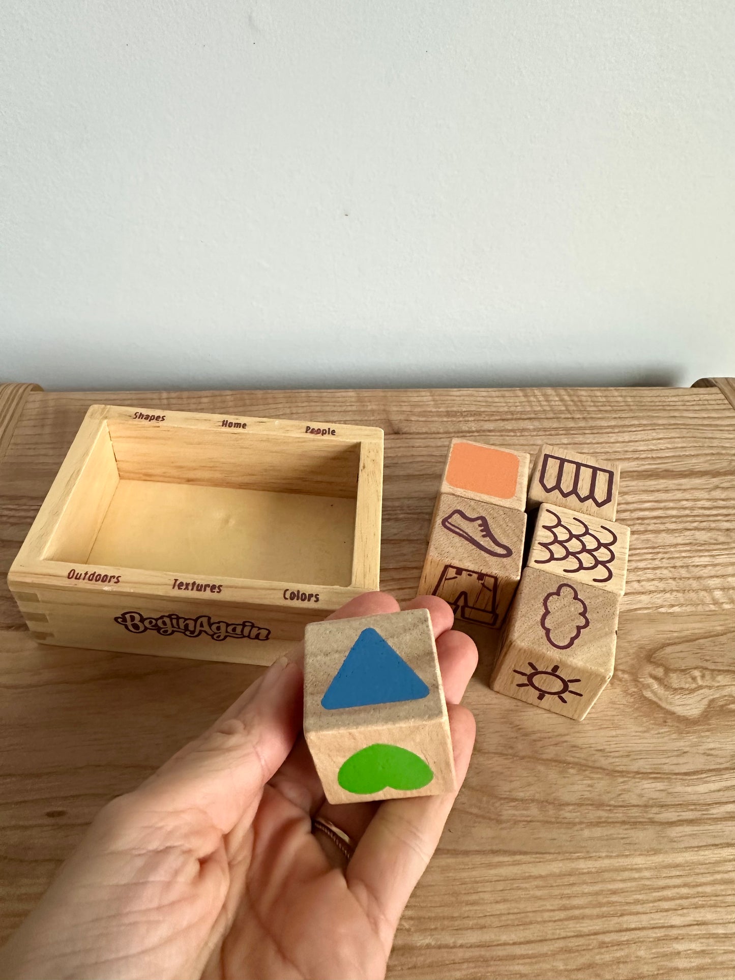 Wood 6 Topic Blocks (No Shipping)