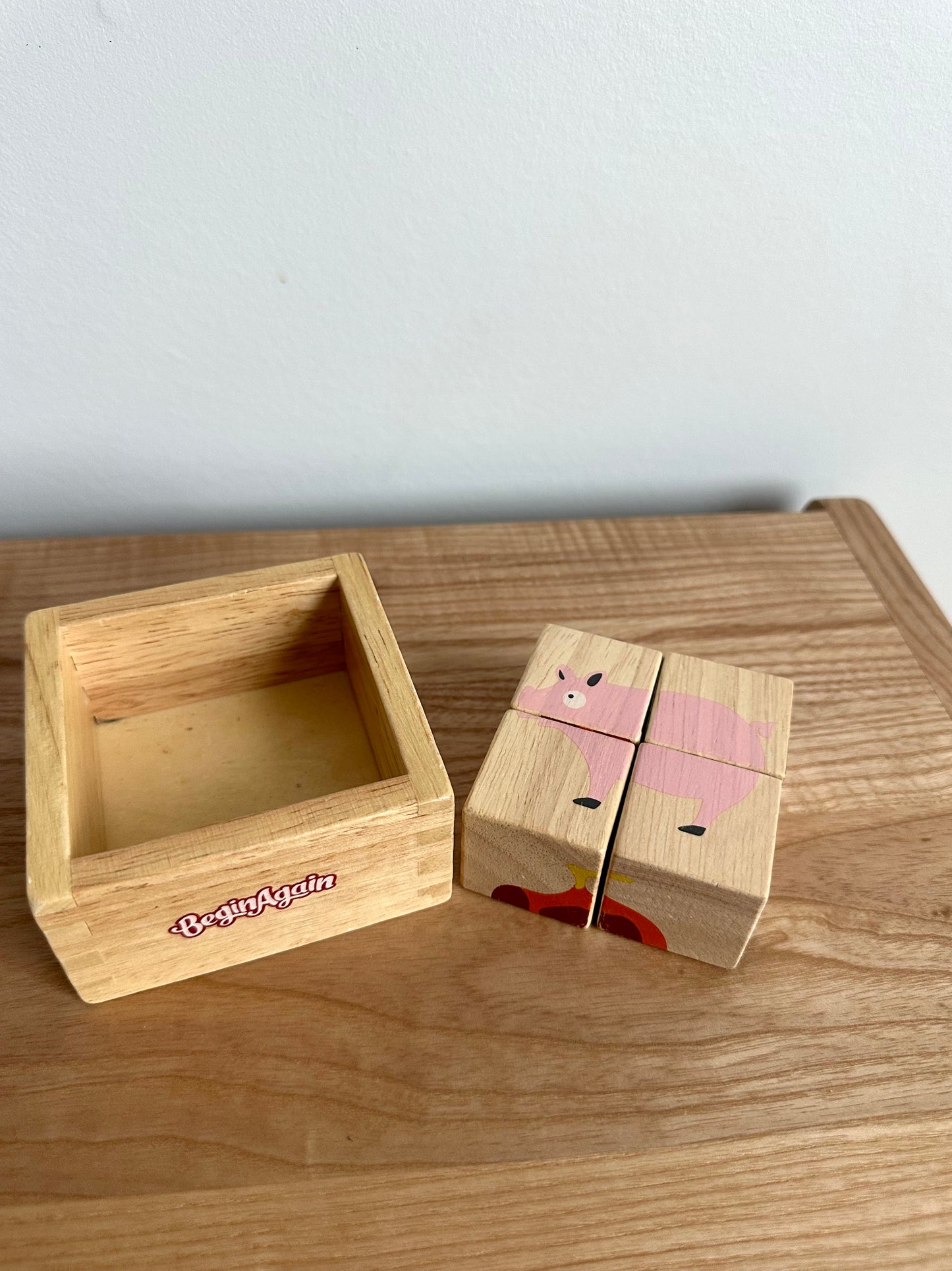 Four Wooden Animal Block Puzzle