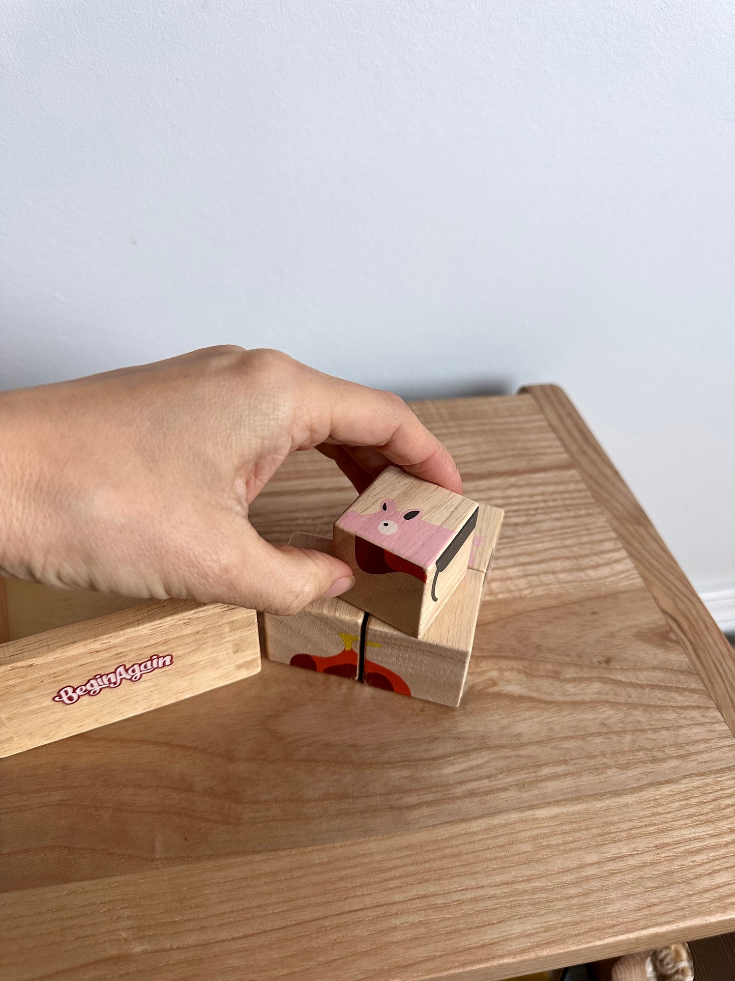 Four Wooden Animal Block Puzzle