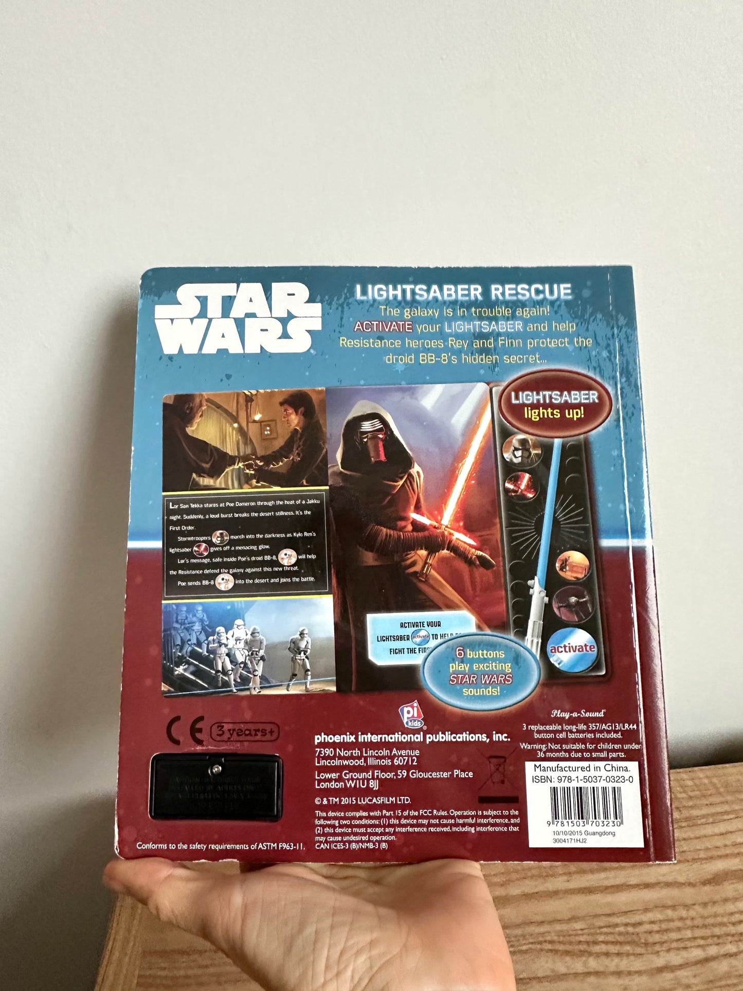 Star Wars Sound Lightsaber Rescue Book / 3-7 years (No Shipping)