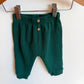 Green Waffle Knit Santa Pants / 6m