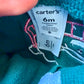 Green Waffle Knit Santa Pants / 6m