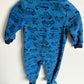 Blue Vehicle Fleece Sleeper / 12m