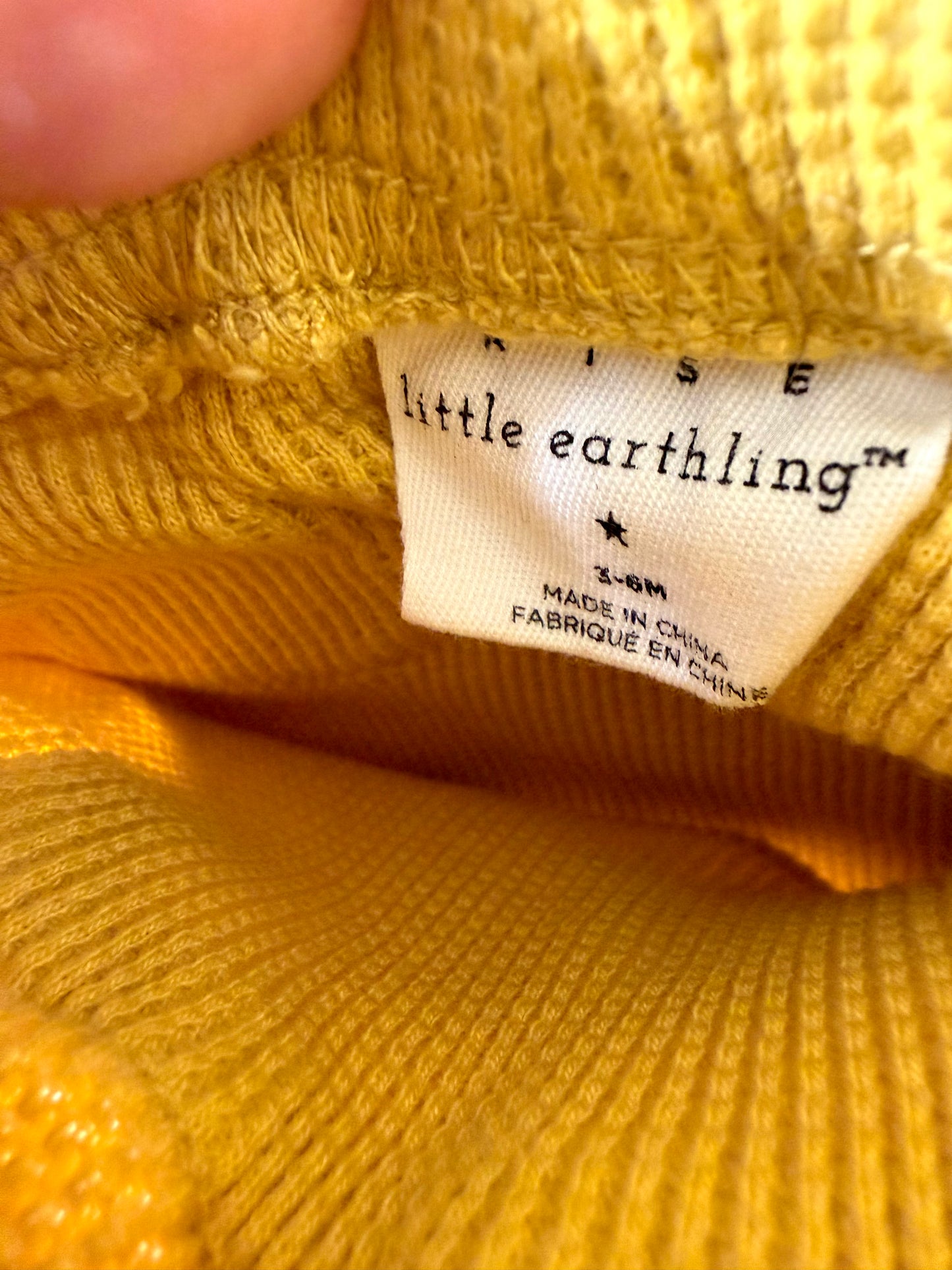 Yellow Organic Terry Tank + Waffle Shorts Set / 3-6m