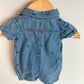 Newborn Chambray Romper / 0m