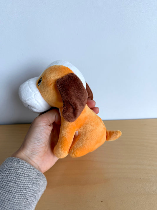 Golden Dog with Brown Ears Stuffy Toy