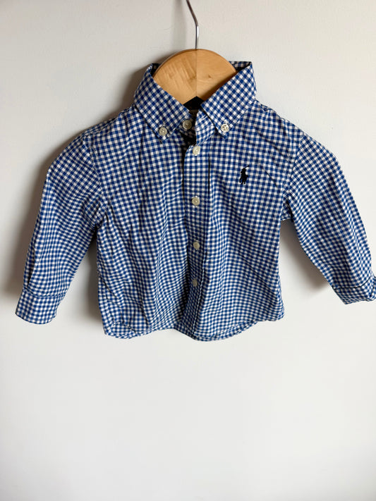 Ralph Lauren Checkered Button Up / 12m