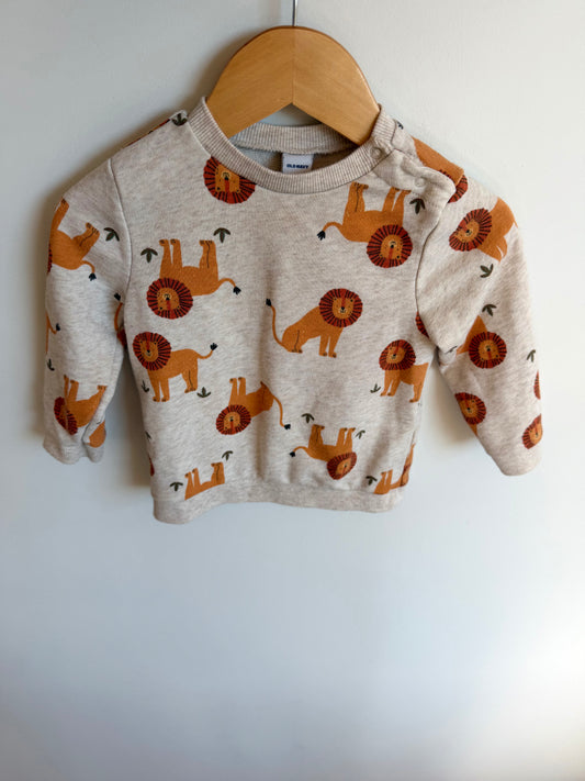 H&M Tan Lion Crewneck / 12-18m